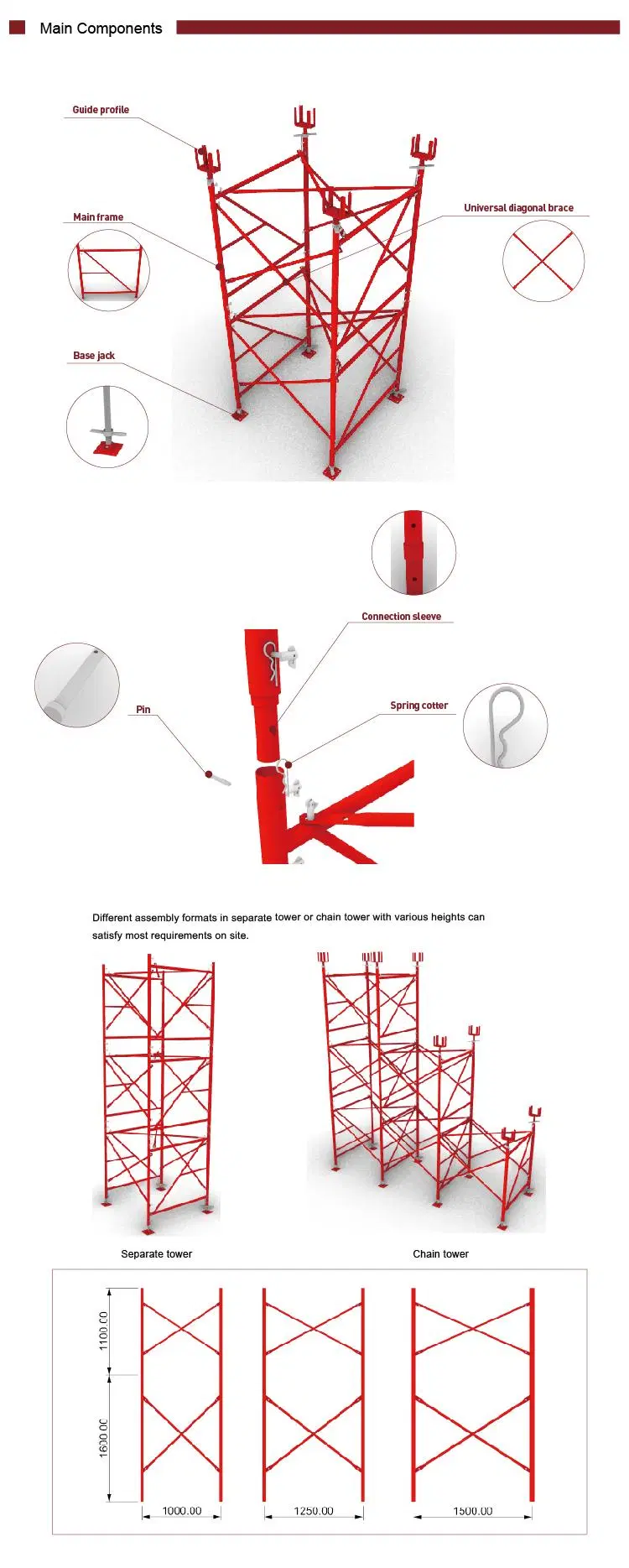 Tecon Shoring Tower Bro for Heavy Load Project